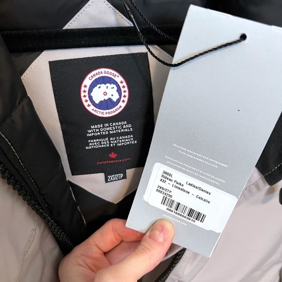 Canada Goose Rideau parka limestone 2XS new with tags - Picture 6 of 16